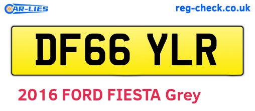 DF66YLR are the vehicle registration plates.