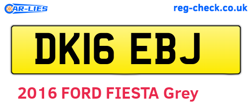 DK16EBJ are the vehicle registration plates.
