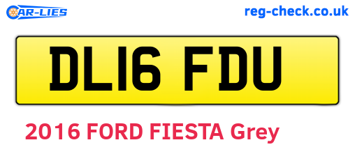 DL16FDU are the vehicle registration plates.
