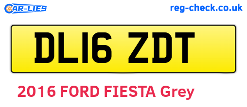 DL16ZDT are the vehicle registration plates.