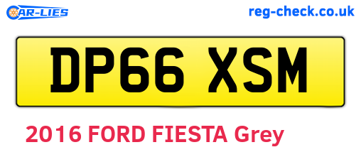 DP66XSM are the vehicle registration plates.