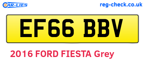 EF66BBV are the vehicle registration plates.
