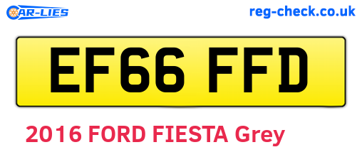 EF66FFD are the vehicle registration plates.
