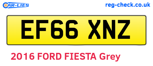 EF66XNZ are the vehicle registration plates.