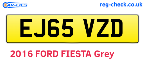 EJ65VZD are the vehicle registration plates.