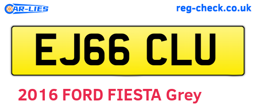 EJ66CLU are the vehicle registration plates.