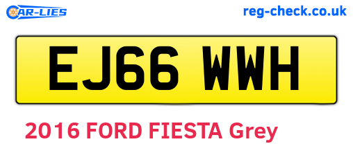 EJ66WWH are the vehicle registration plates.