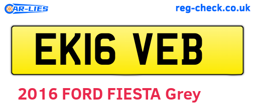 EK16VEB are the vehicle registration plates.