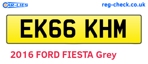EK66KHM are the vehicle registration plates.