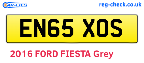 EN65XOS are the vehicle registration plates.