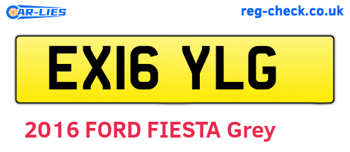 EX16YLG are the vehicle registration plates.