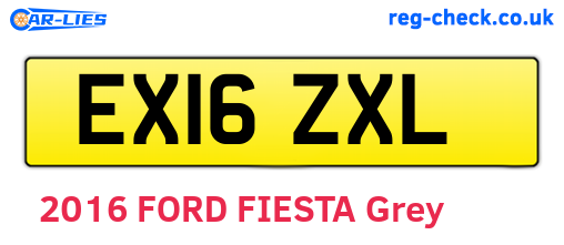 EX16ZXL are the vehicle registration plates.