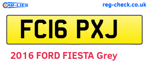 FC16PXJ are the vehicle registration plates.