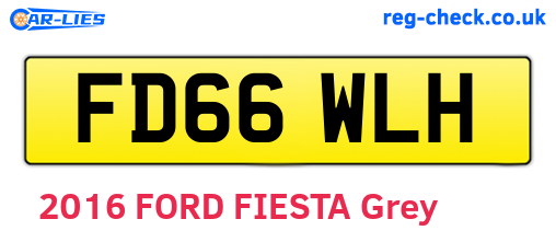 FD66WLH are the vehicle registration plates.