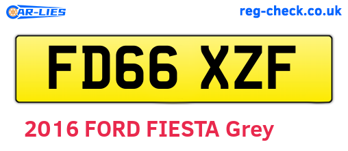 FD66XZF are the vehicle registration plates.
