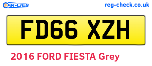 FD66XZH are the vehicle registration plates.