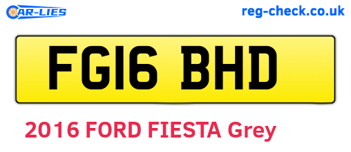 FG16BHD are the vehicle registration plates.