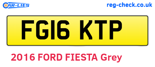 FG16KTP are the vehicle registration plates.