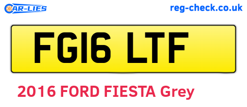 FG16LTF are the vehicle registration plates.