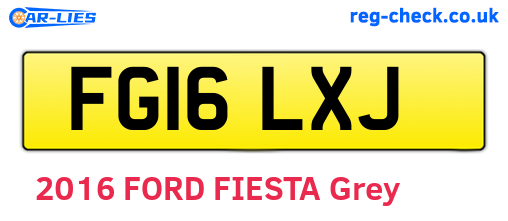 FG16LXJ are the vehicle registration plates.