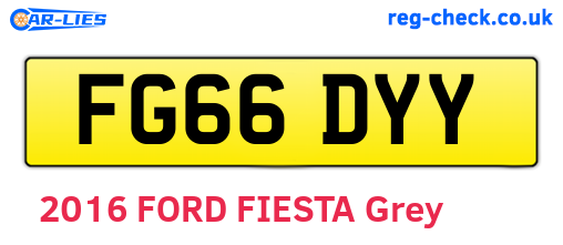 FG66DYY are the vehicle registration plates.
