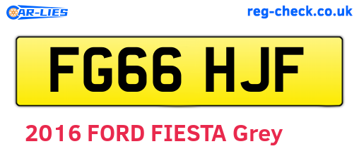 FG66HJF are the vehicle registration plates.