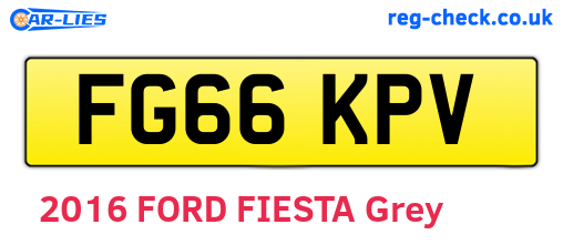 FG66KPV are the vehicle registration plates.