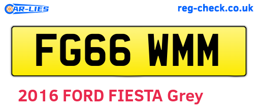 FG66WMM are the vehicle registration plates.