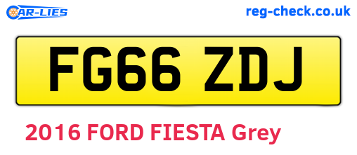 FG66ZDJ are the vehicle registration plates.