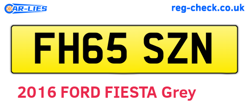 FH65SZN are the vehicle registration plates.