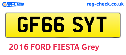 GF66SYT are the vehicle registration plates.