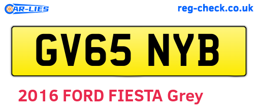 GV65NYB are the vehicle registration plates.