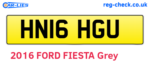 HN16HGU are the vehicle registration plates.