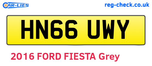 HN66UWY are the vehicle registration plates.