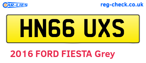 HN66UXS are the vehicle registration plates.