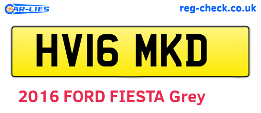 HV16MKD are the vehicle registration plates.