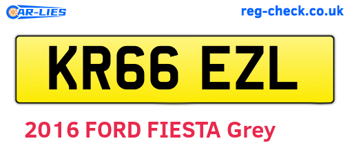 KR66EZL are the vehicle registration plates.