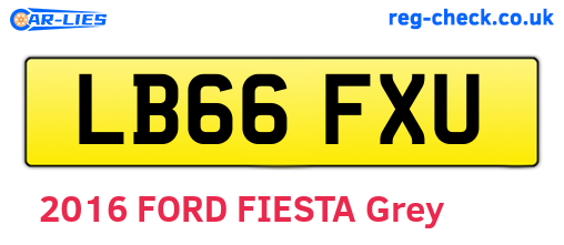 LB66FXU are the vehicle registration plates.