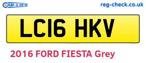 LC16HKV are the vehicle registration plates.