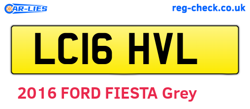 LC16HVL are the vehicle registration plates.