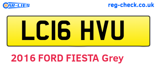 LC16HVU are the vehicle registration plates.