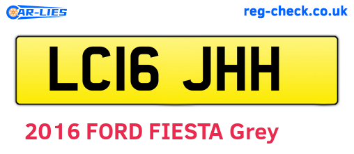 LC16JHH are the vehicle registration plates.