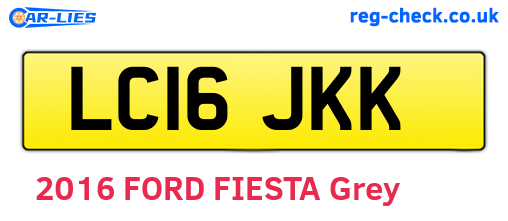 LC16JKK are the vehicle registration plates.
