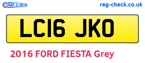 LC16JKO are the vehicle registration plates.