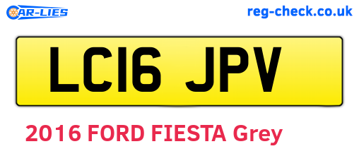 LC16JPV are the vehicle registration plates.