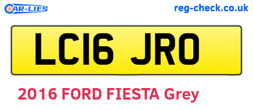 LC16JRO are the vehicle registration plates.