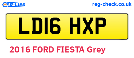 LD16HXP are the vehicle registration plates.
