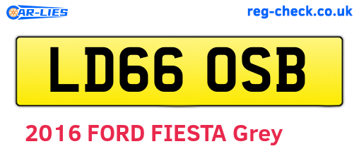 LD66OSB are the vehicle registration plates.