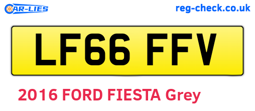 LF66FFV are the vehicle registration plates.