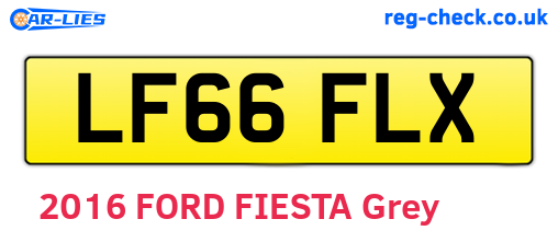 LF66FLX are the vehicle registration plates.